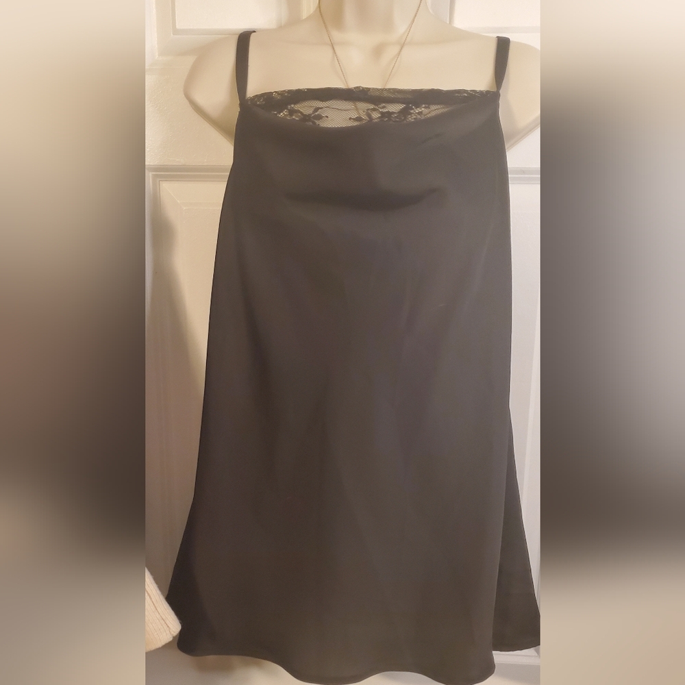 NWT Black Lace Cowl Neck Top